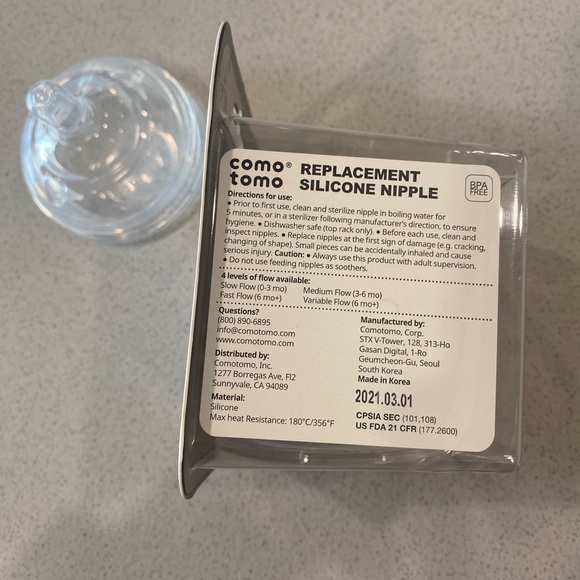 3 slow flow coming tomo bottle nipples NWT - Picture 5 of 5